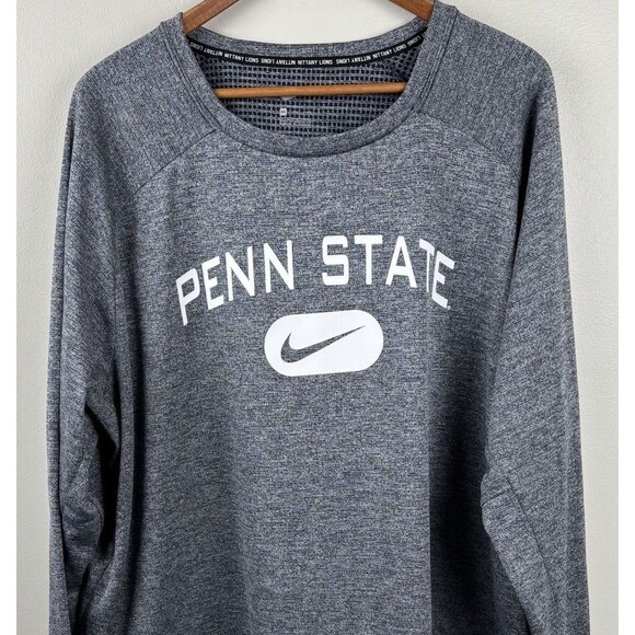 Penn State Nittany Lions Nike L/S Pullover Sweatshirt 3XL Blue Mens Swoosh EUC - Picture 1 of 9